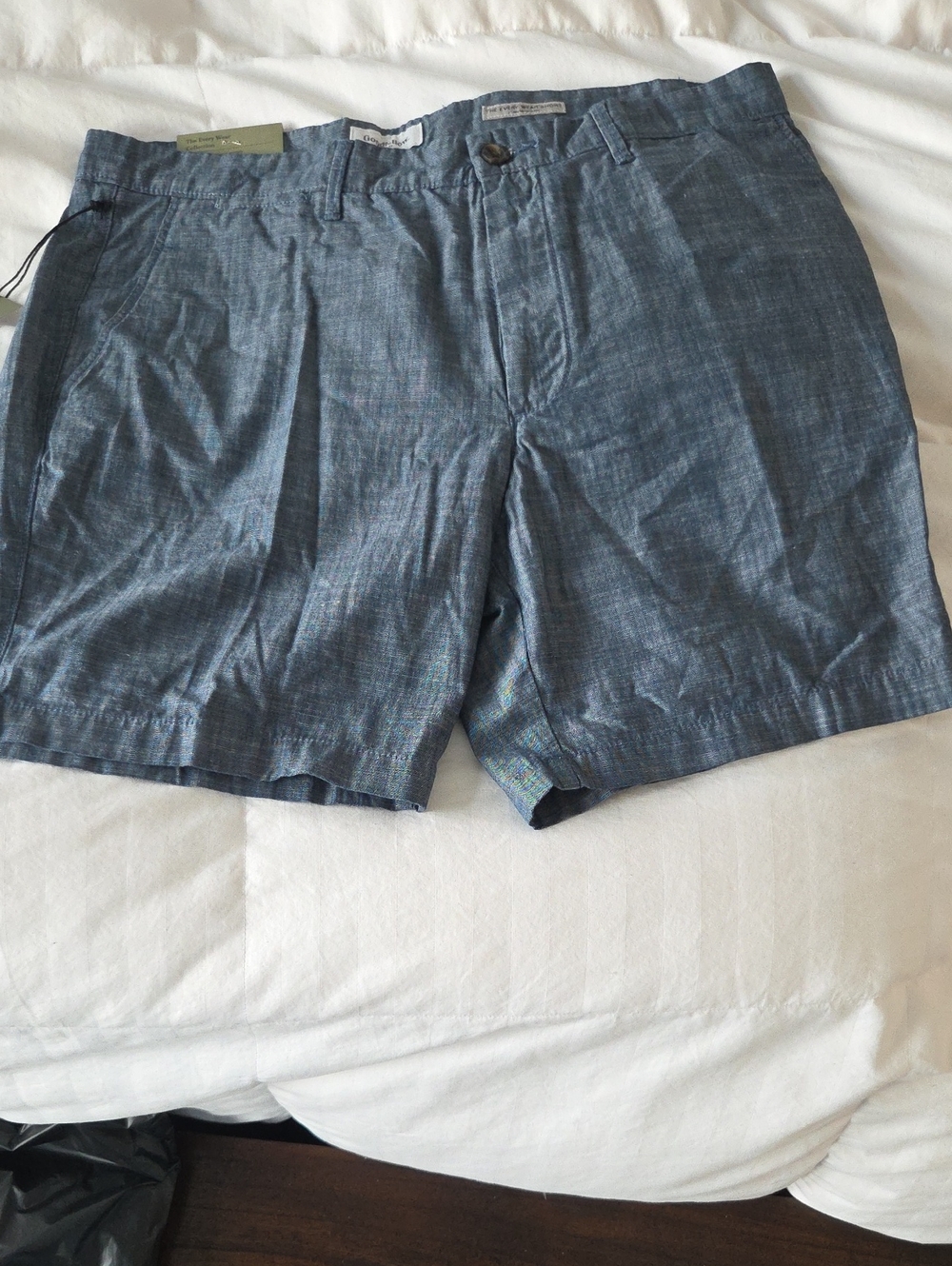 Goodfellow & Co Blue Chambray Flat-Front Men's Shorts
